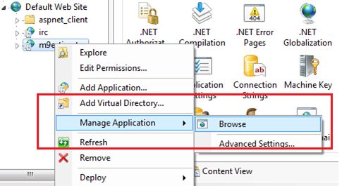 application and browse